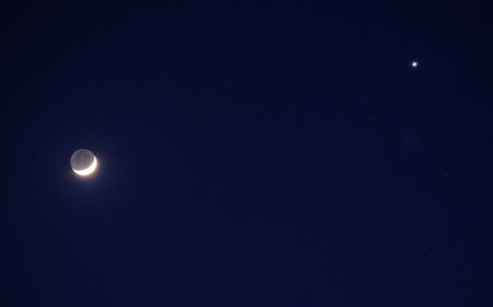 See a Wafer-Thin Crescent Moon Leapfrog Jupiter in the Post-Sunset Sky This Week