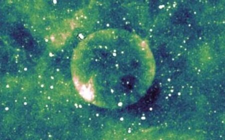 Astronomers Spot Nearly Perfect Supernova Remnant of Unknown Size and Distance
