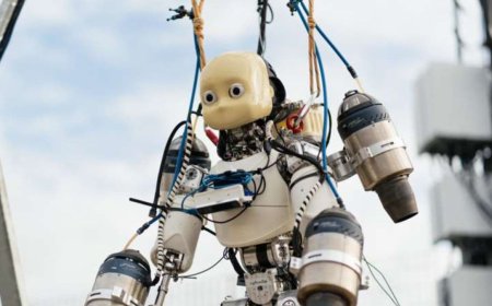Humanoid Robot Achieves Controlled Flight Using Jet Propulsion and AI Systems