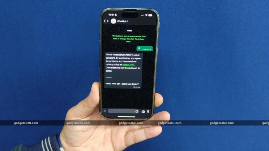 ChatGPT on WhatsApp Gets Upgraded With Image Generation Capability