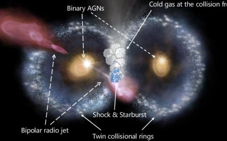 James Webb Telescope Spots Rare ‘Cosmic Owl’ Formed by Colliding Galaxies