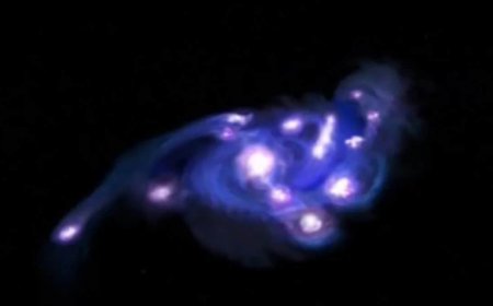 Astronomers Discover "Cosmic Grapes" Galaxy Packed with Star-Forming Clumps in the Early Universe