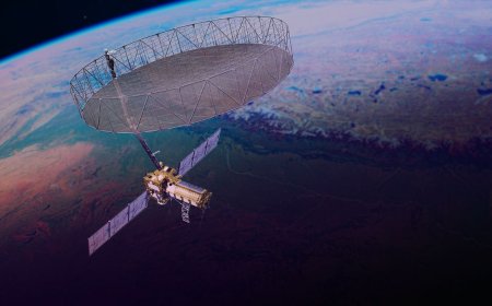 NASA-ISRO Earth Observation Satellite Unfolds Giant Radar Antenna in Space