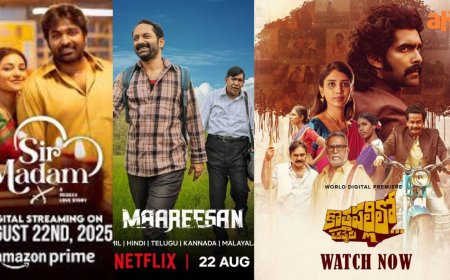 Top Telugu OTT Releases This Month (August 2025): Kothapallilo Okappudu, Constable Kanakam, Maareesan, and More