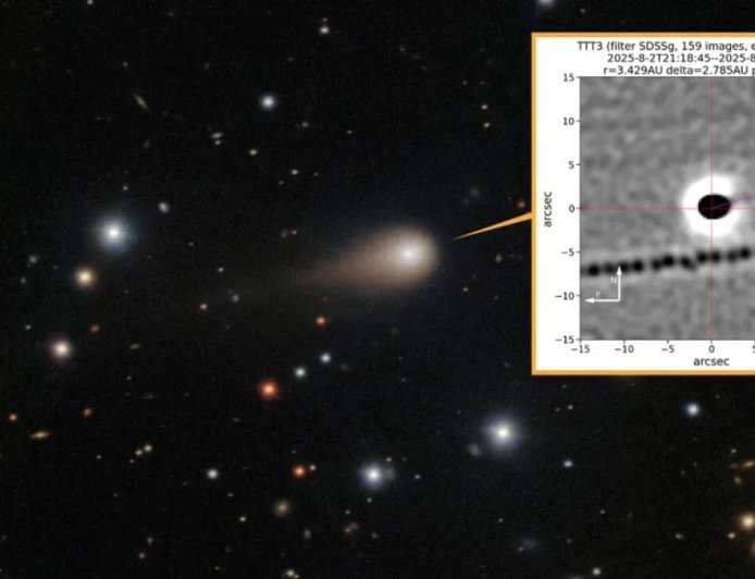 New Images of Interstellar Object 3I/ATLAS Show a Giant Jet Shooting Toward the Sun