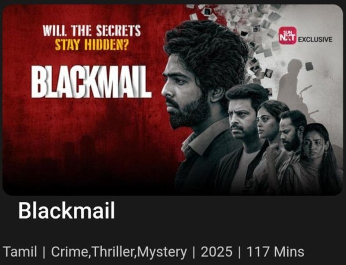 Blackmail Now Streaming Online: Know Where to Watch This Tamil Crime Thriller Movie