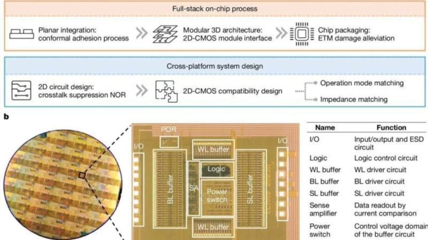 World’s First Chip Combining 2D Materials With Silicon Circuits Marks Breakthrough in Computing
