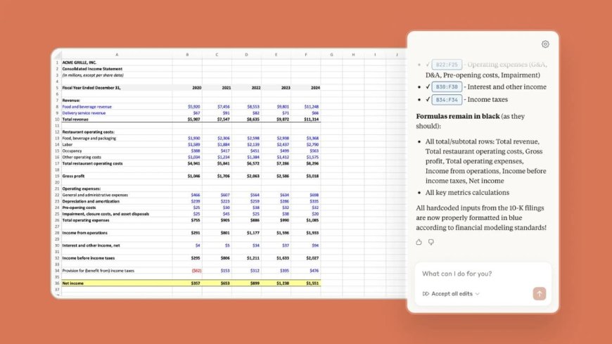 Anthropic Releases Microsoft Excel Support in Claude, Adds New Agentic Skills for Financial Tasks