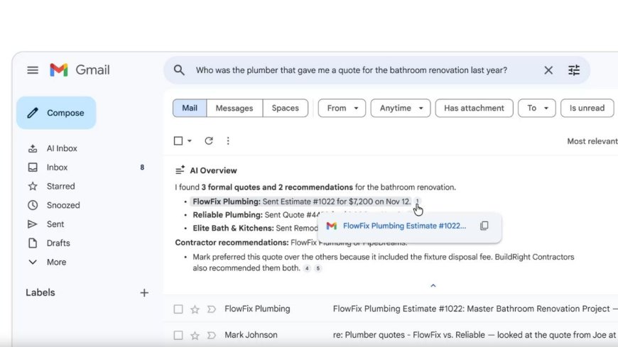 Google Brings Gmail to the Gemini Era With AI Overviews Integration and a New Inbox