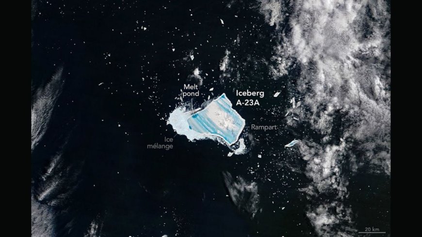NASA Spots Giant Antarctic Iceberg Turning Blue as It Nears Breakup