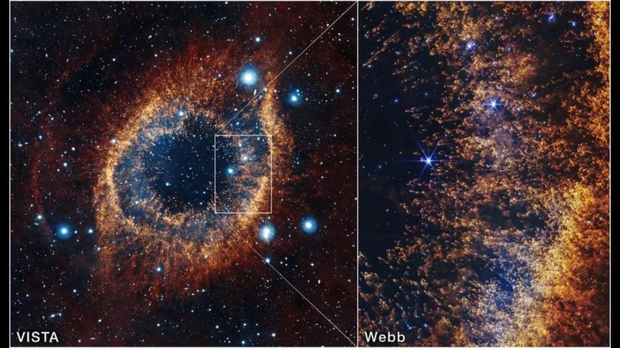 James Webb Captures Stunning Infrared Image of the Helix Nebula Eye of God