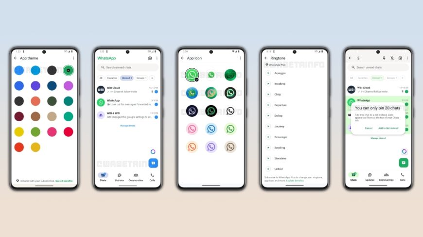 WhatsApp Plus Paid Subscription Reportedly in Development With Additional Customisation Options, Up to 20 Pinned Chats