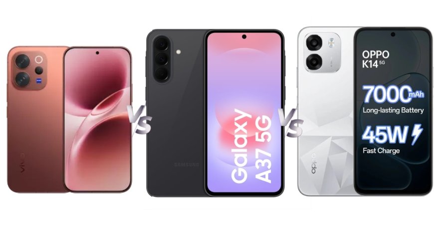 Samsung Galaxy A37 vs Poco X8 Pro Max vs Vivo V70: Price in India, Specifications Compared